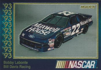 1993 Maxx Premier Plus #51 Bobby Labonte's Car Front