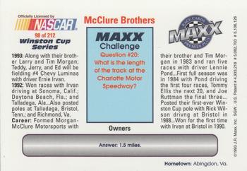 1993 Maxx Premier Plus #98 Teddy McClure / Jerry McClure / Ed McClure Back