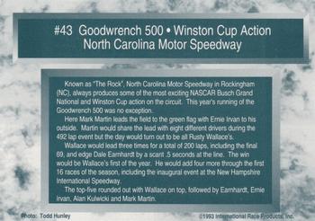 1993 Traks #43 Goodwrench 500 Back