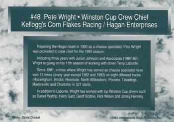1993 Traks #48 Pete Wright Back