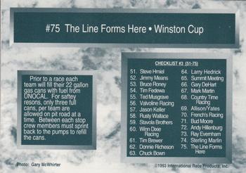 1993 Traks #75 The Line Forms Here Back