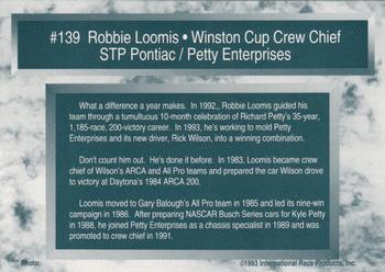 1993 Traks #139 Robbie Loomis Back