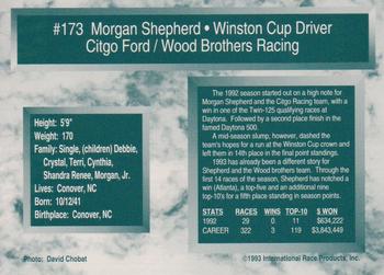 1993 Traks #173 Morgan Shepherd Back