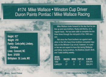 1993 Traks #174 Mike Wallace Back