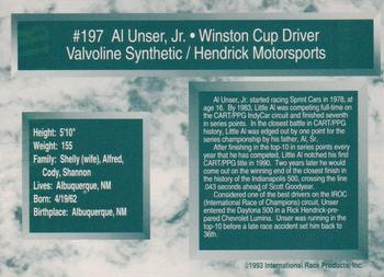 1993 Traks #197 Al Unser Jr. Back