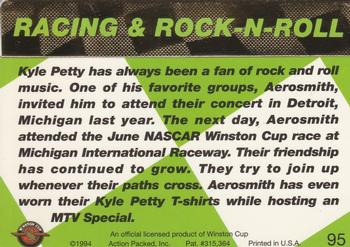 1994 Action Packed #95 Kyle Petty w/ Aerosmith Back