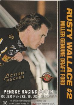 1994 Action Packed #108 Rusty Wallace's Car Back