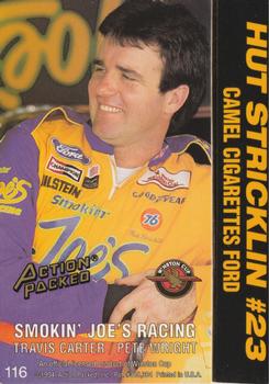 1994 Action Packed #116 Hut Stricklin's Car Back