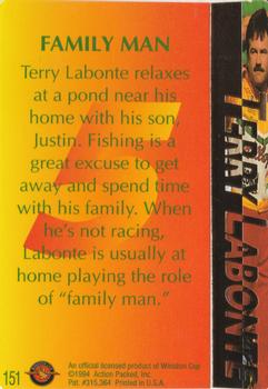 1994 Action Packed #151 Terry Labonte Back