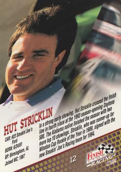 1994 Finish Line #12 Hut Stricklin Back