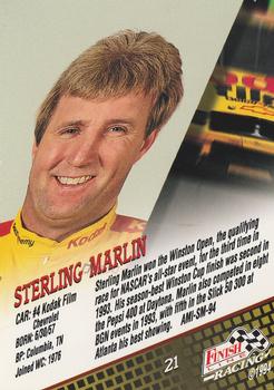 1994 Finish Line #21 Sterling Marlin Back