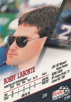 1994 Finish Line #26 Bobby Labonte Back