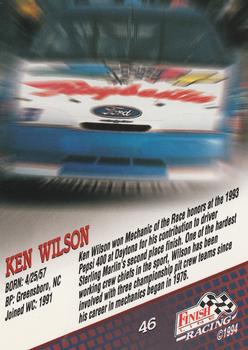 1994 Finish Line #46 Ken Wilson Back