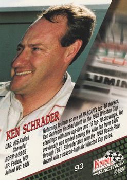 1994 Finish Line #93 Ken Schrader Back