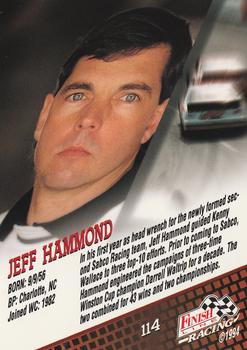 1994 Finish Line #114 Jeff Hammond Back