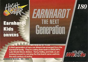 1994 Wheels High Gear #180 Earnhardt Kids Back