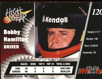 1994 Wheels High Gear #120 Bobby Hamilton Back