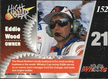 1994 Wheels High Gear #152 Eddie Wood Back