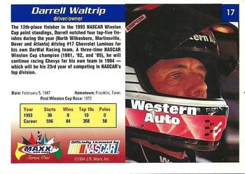1994 Maxx #17 Darrell Waltrip Back