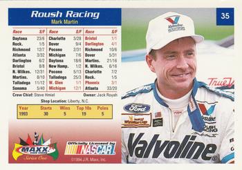 1994 Maxx #35 Roush Racing Back