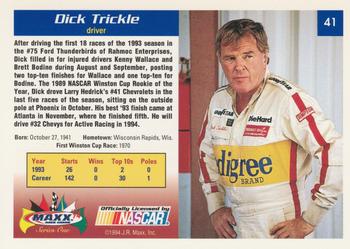 1994 Maxx #41 Dick Trickle Back