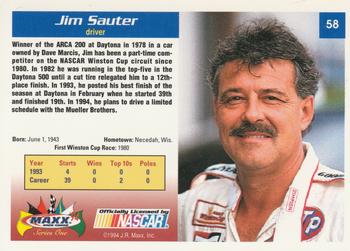 1994 Maxx #58 Jim Sauter Back