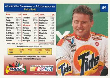 1994 Maxx #59 Rudd Performance Motorsports Back