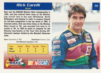 1994 Maxx #79 Rick Carelli Back