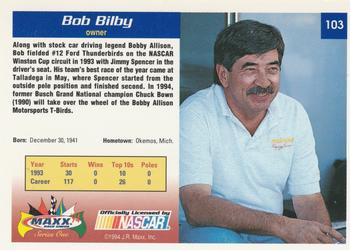 1994 Maxx #103 Bob Bilby Back