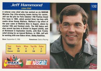 1994 Maxx #132 Jeff Hammond Back