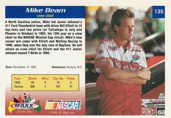 1994 Maxx #135 Mike Beam Back