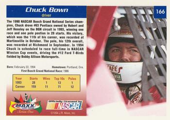 1994 Maxx #166 Chuck Bown Back