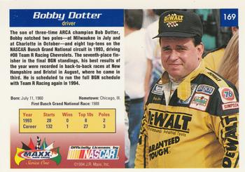 1994 Maxx #169 Bobby Dotter Back