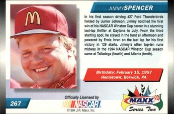 1994 Maxx #267 Jimmy Spencer Back