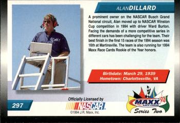 1994 Maxx #297 A.G. Dillard Back