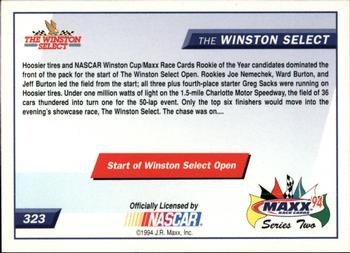 1994 Maxx #323 Start of Winston Select Open Back