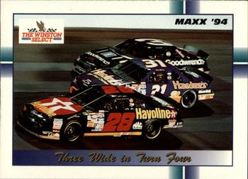 1994 Maxx #334 Three Wide in Turn Four Front