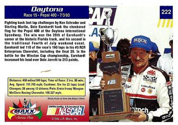 1994 Maxx #222 Daytona Back