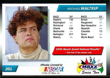 1994 Maxx #261 Michael Waltrip's Car Back