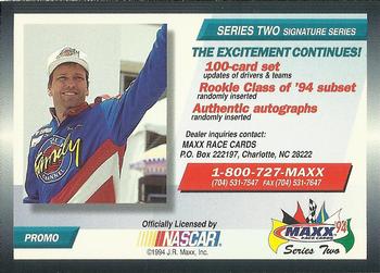 1994 Maxx #NNO Ted Musgrave Back