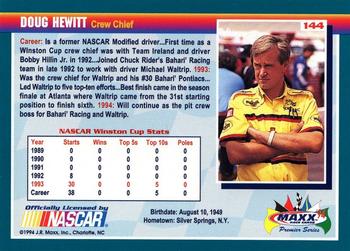 1994 Maxx Premier Series #144 Doug Hewitt Back