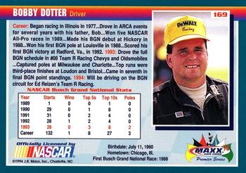 1994 Maxx Premier Series #169 Bobby Dotter Back