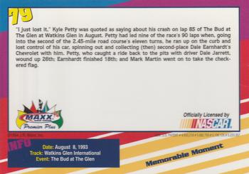 1994 Maxx Premier Plus #79 Dale Jarrett / Kyle Petty Cars Back