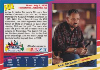 1994 Maxx Premier Plus #101 Leo Jackson Back