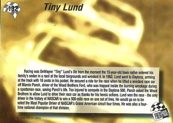 1994 Press Pass #132 Tiny Lund Back