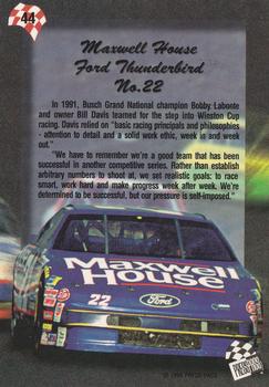 1994 Press Pass #44 Bobby Labonte's Car Back