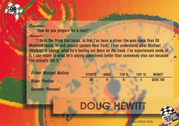 1994 Press Pass #96 Doug Hewitt Back