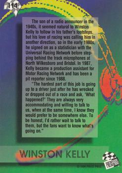 1994 Press Pass #114 Winston Kelley Back
