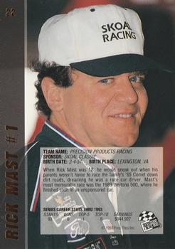 1994 Press Pass VIP #22 Rick Mast Back