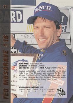 1994 Press Pass VIP #23 Ted Musgrave Back